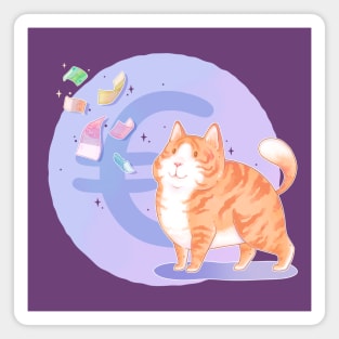 Euro-cat (version with purple background) Magnet